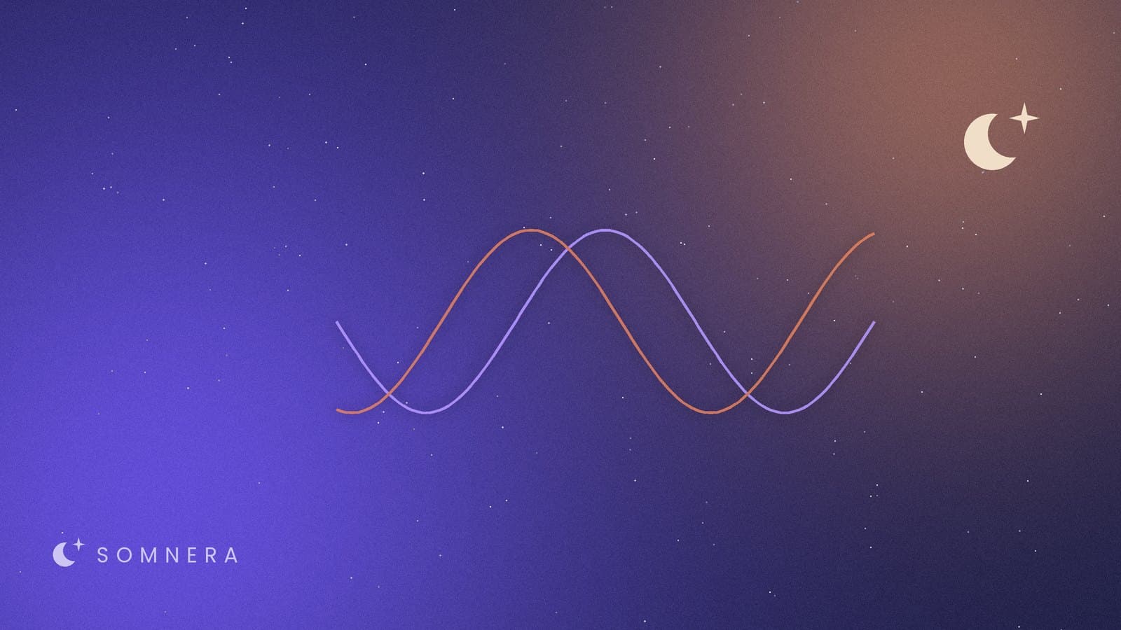 Two wave lines that rise and fall together, intertwined